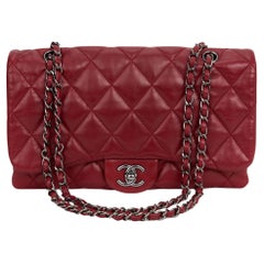 Chanel Red Maxi Accordion Flap Bag