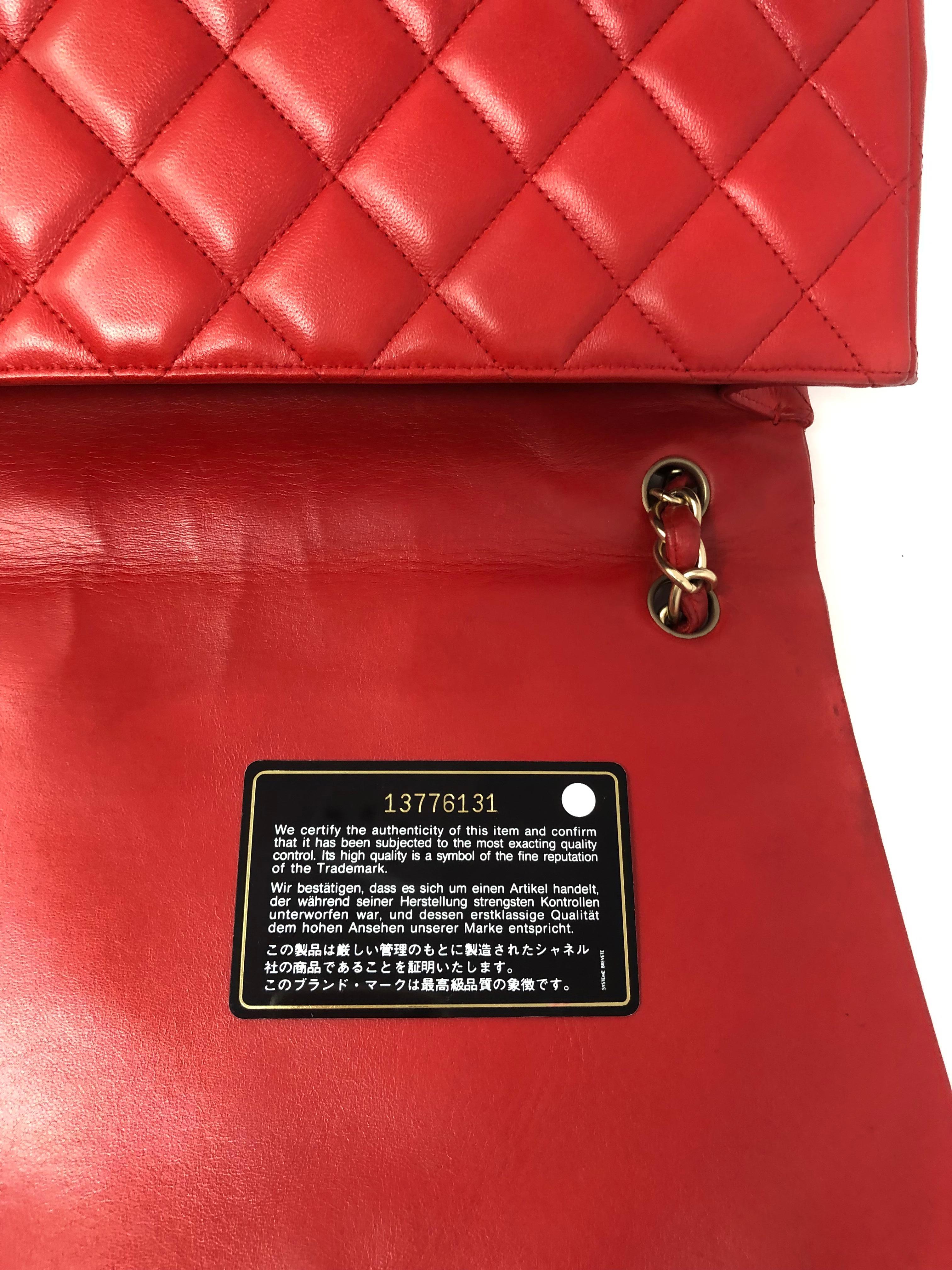 Chanel Red Maxi Bag 5