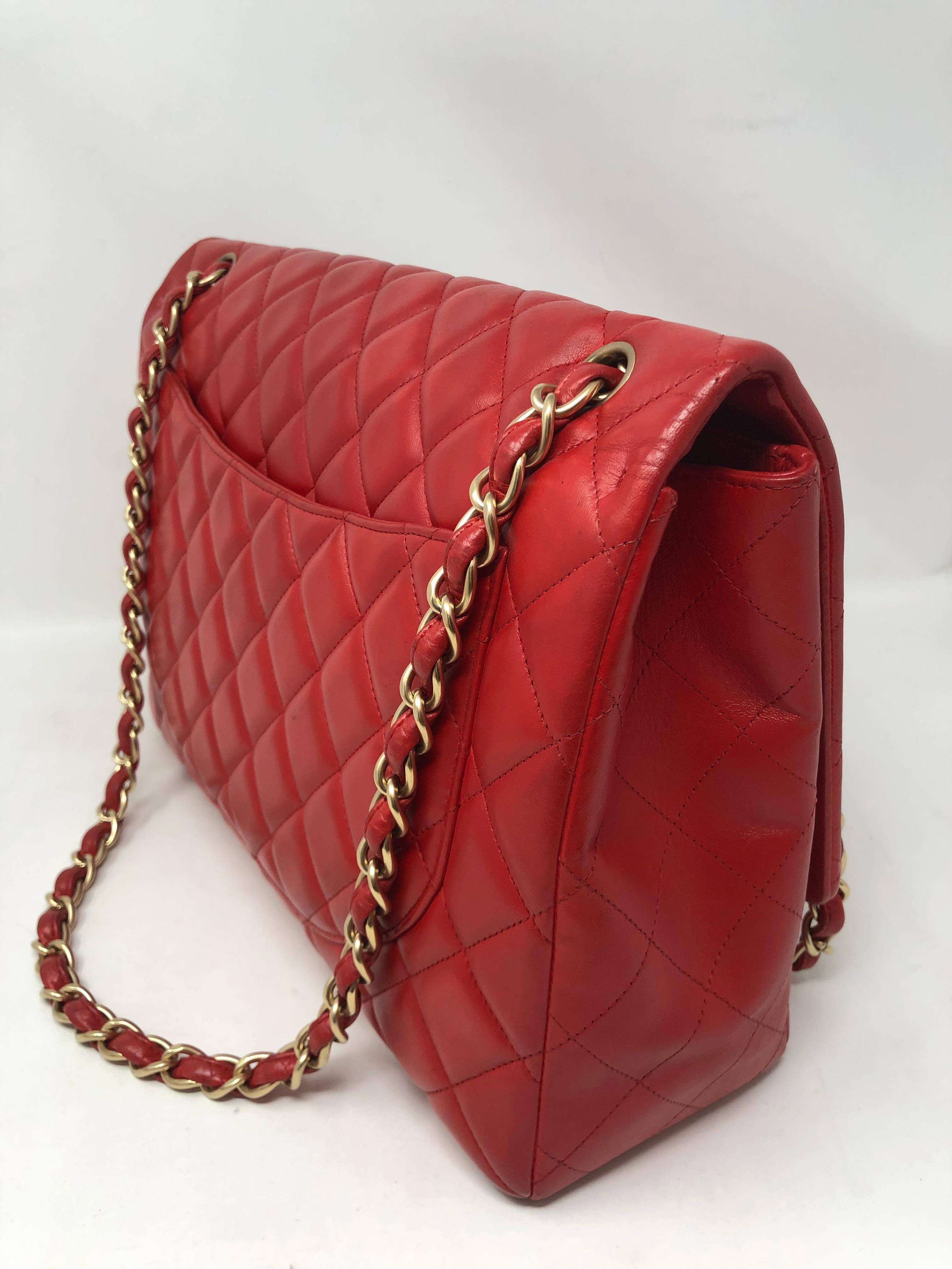 Chanel Red Maxi Bag 1