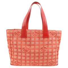 Chanel Red New Line Shopper Tote Bag 25ck223s