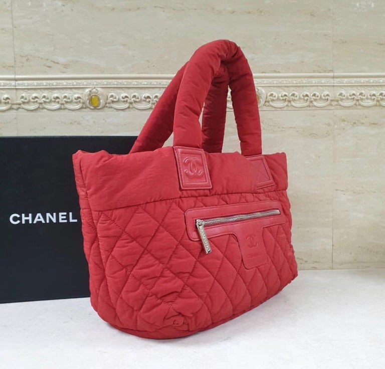 Chanel Red Nylon Coco Cocoon Bag For Sale 1