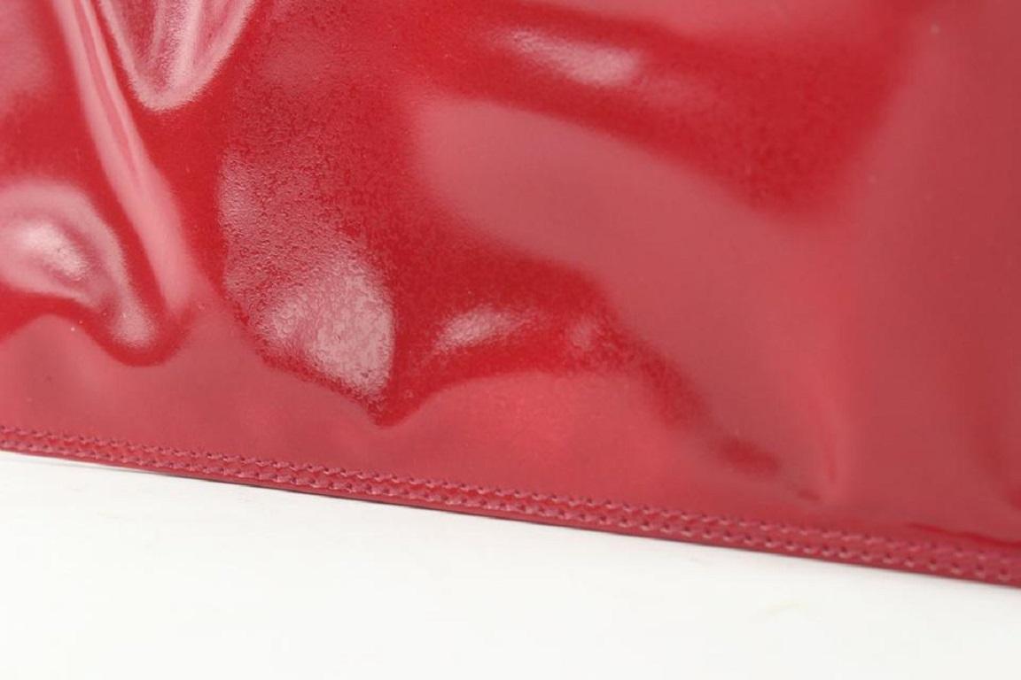 Chanel Red Patent Flat Pouch Bag 276ccs216 5