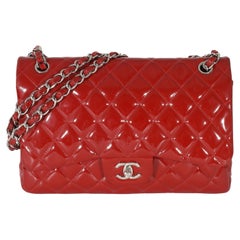 Chanel Classic Flap Bag Patent - 68 For Sale on 1stDibs