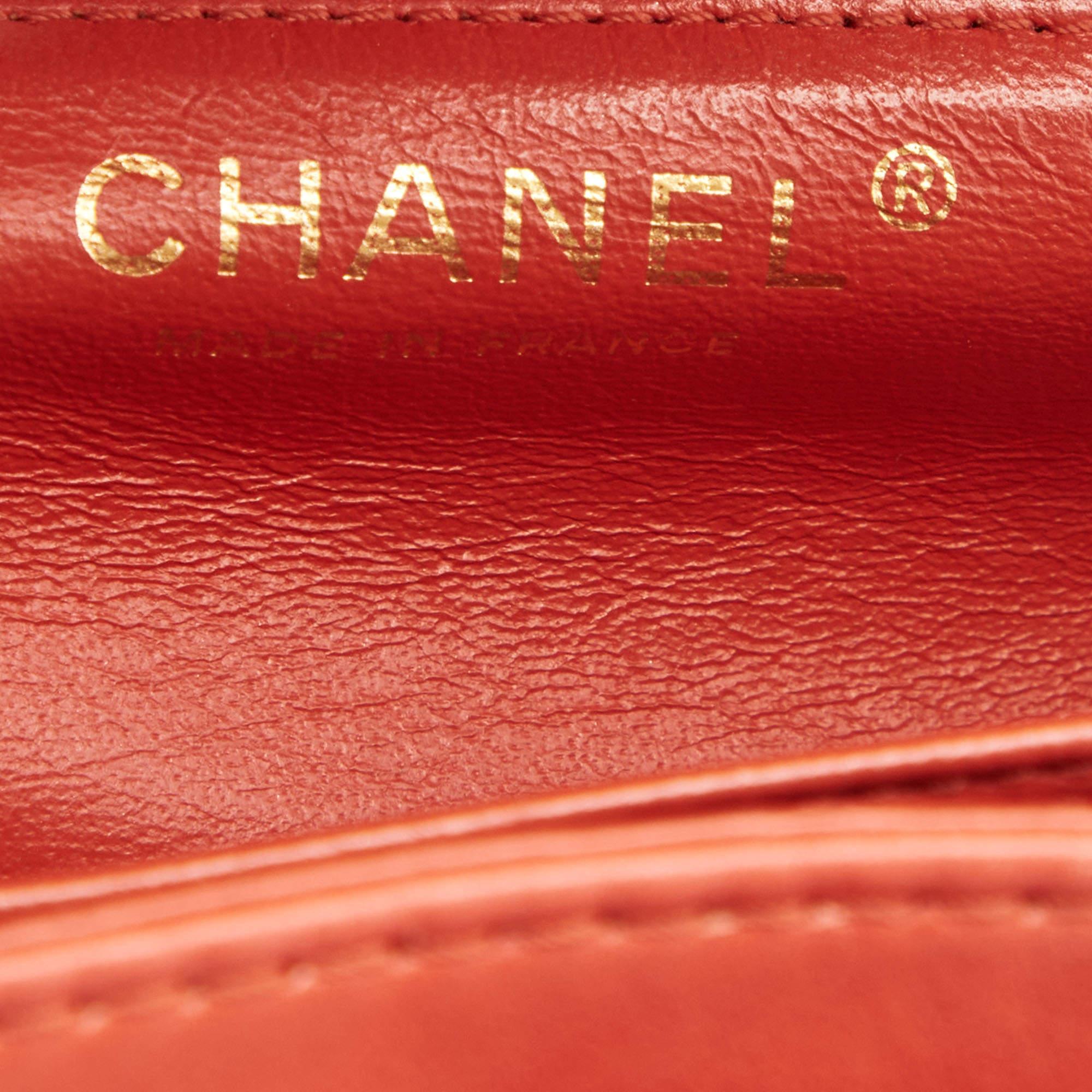 Chanel Red Patent Leather Reissue Double Compartment Flap Bag For Sale 7