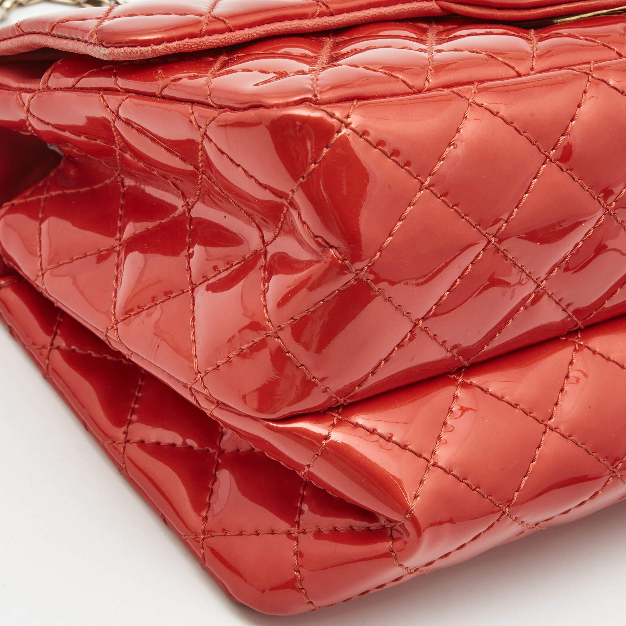 Chanel Reissue Rote Lackleder-Doppelfach-Klappentasche 1