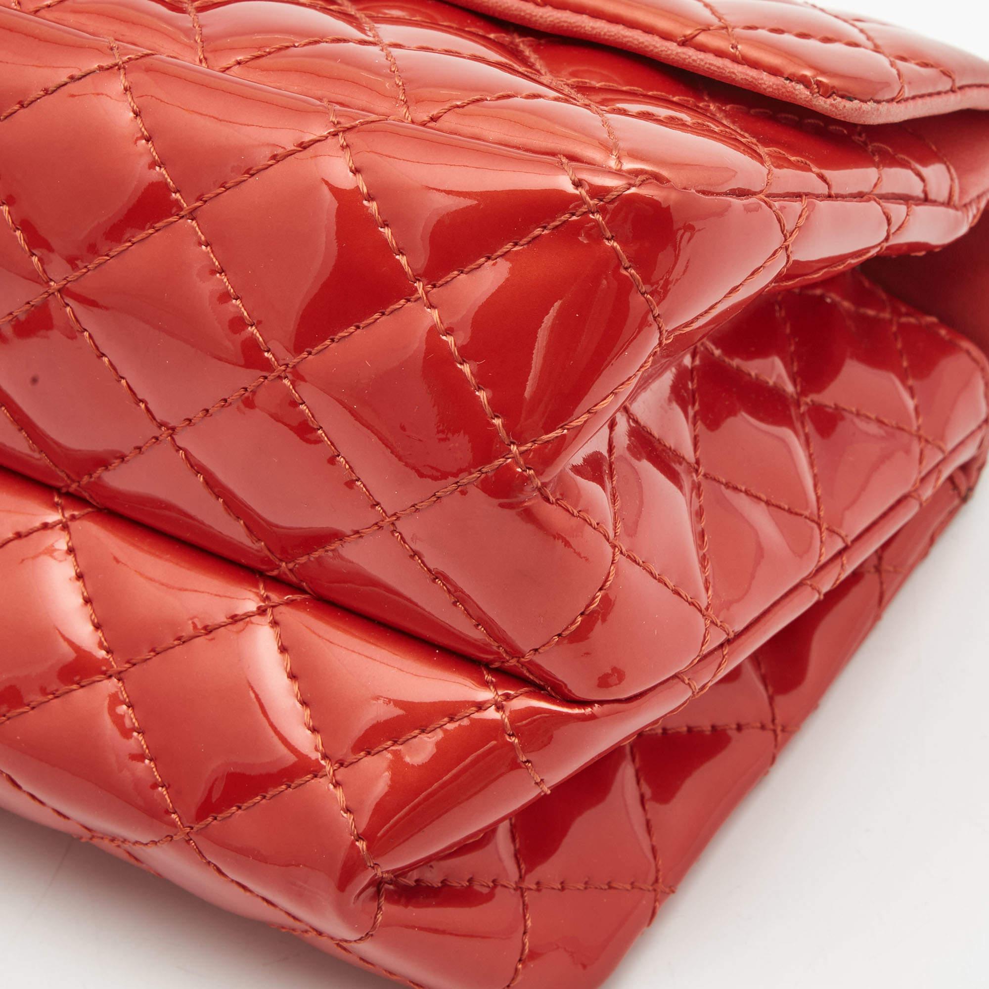 Chanel Reissue Rote Lackleder-Doppelfach-Klappentasche 2