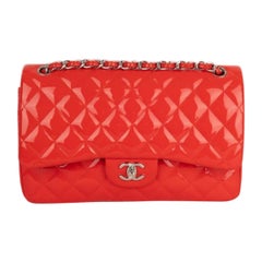 Chanel Red Patent Leather Timeless Bag, 2014