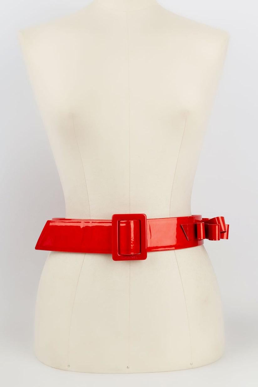 Women's Chanel Red Patent Leather with a Bow Belt Spring, 2008