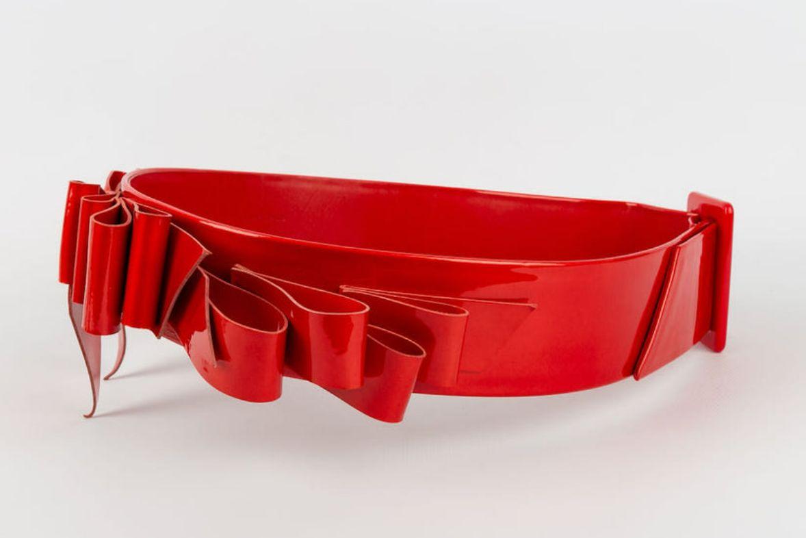 Chanel Red Patent Leather with a Bow Belt Spring, 2008 1