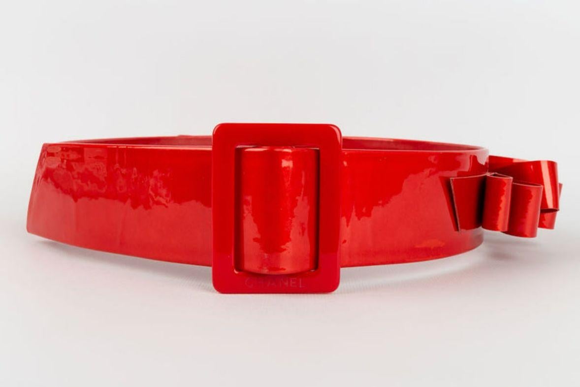 Chanel Red Patent Leather with a Bow Belt Spring, 2008 2