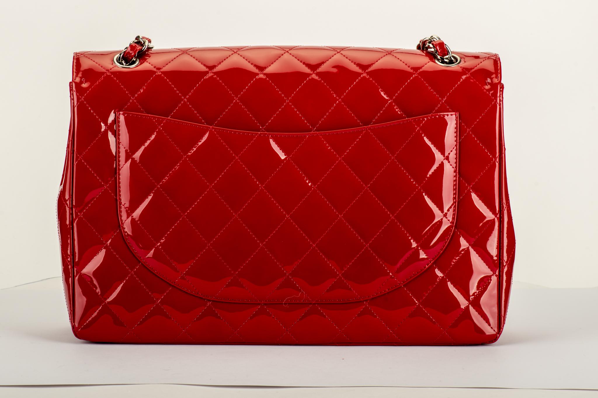 red patent chanel bag