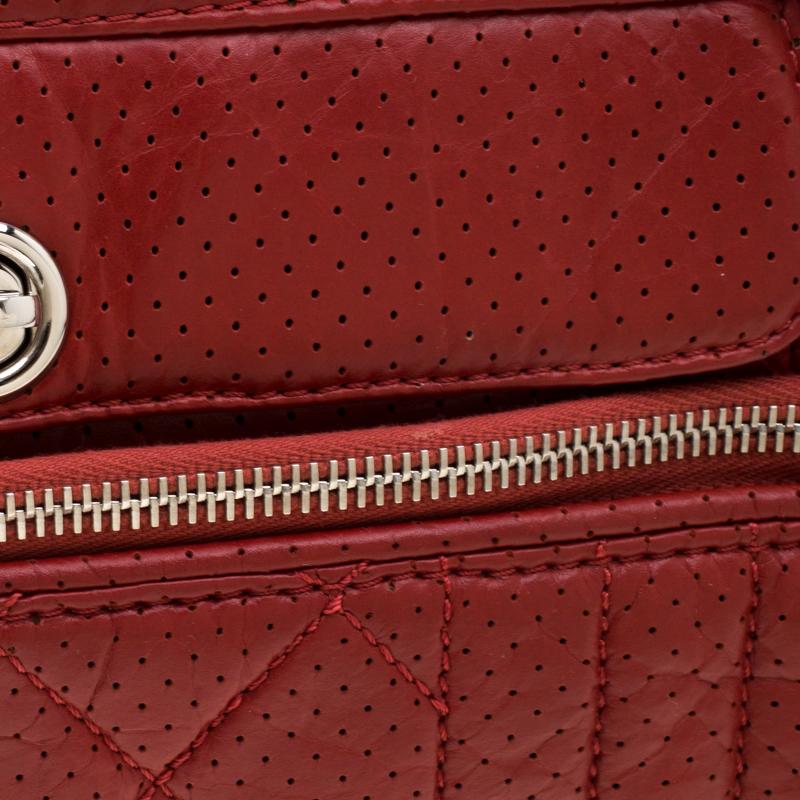Chanel Red Perforated Leather Camera Bag 5