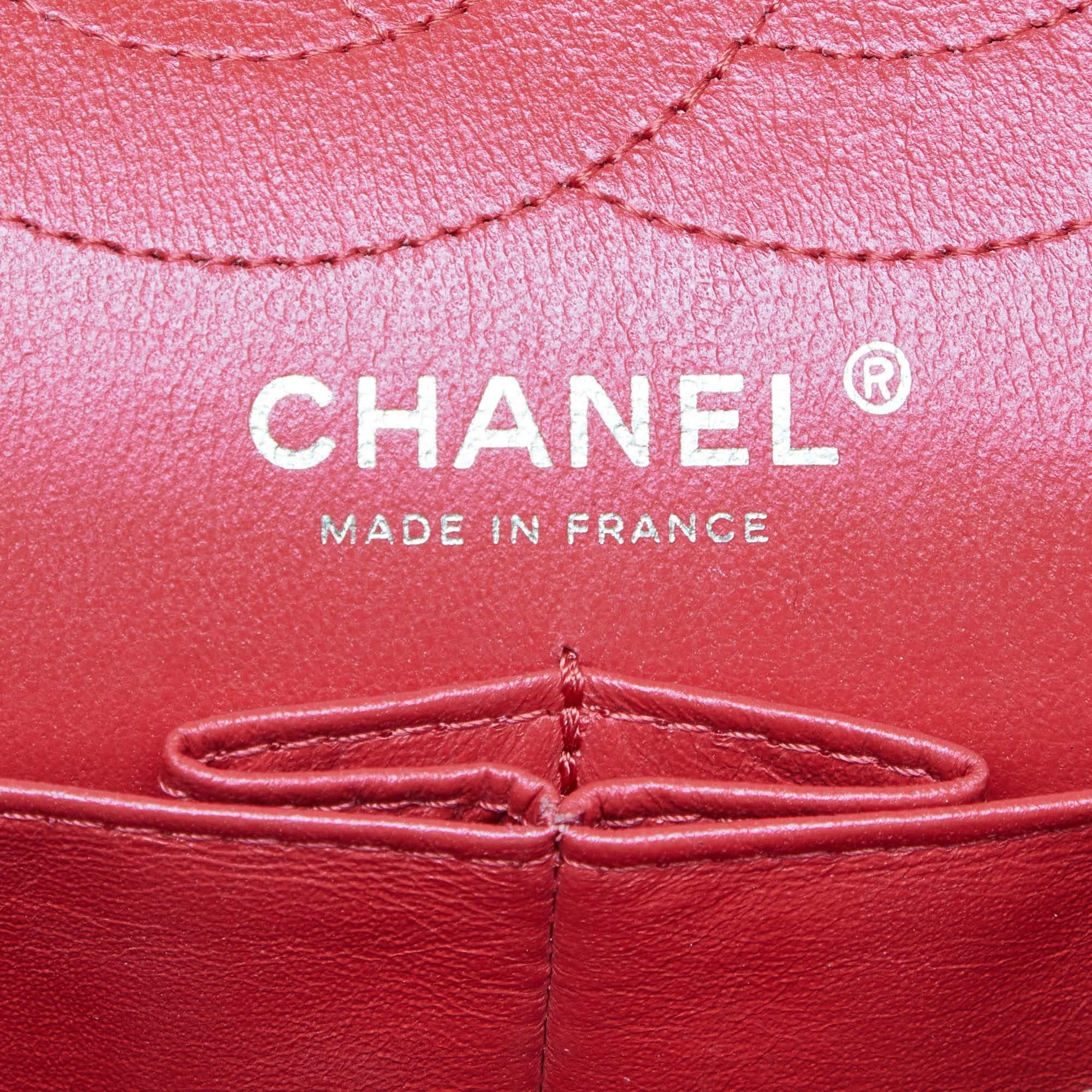 Chanel Rotes Puzzle Lackleder Classic 226 Reissue 2.55 Überschlagtasche im Angebot 2