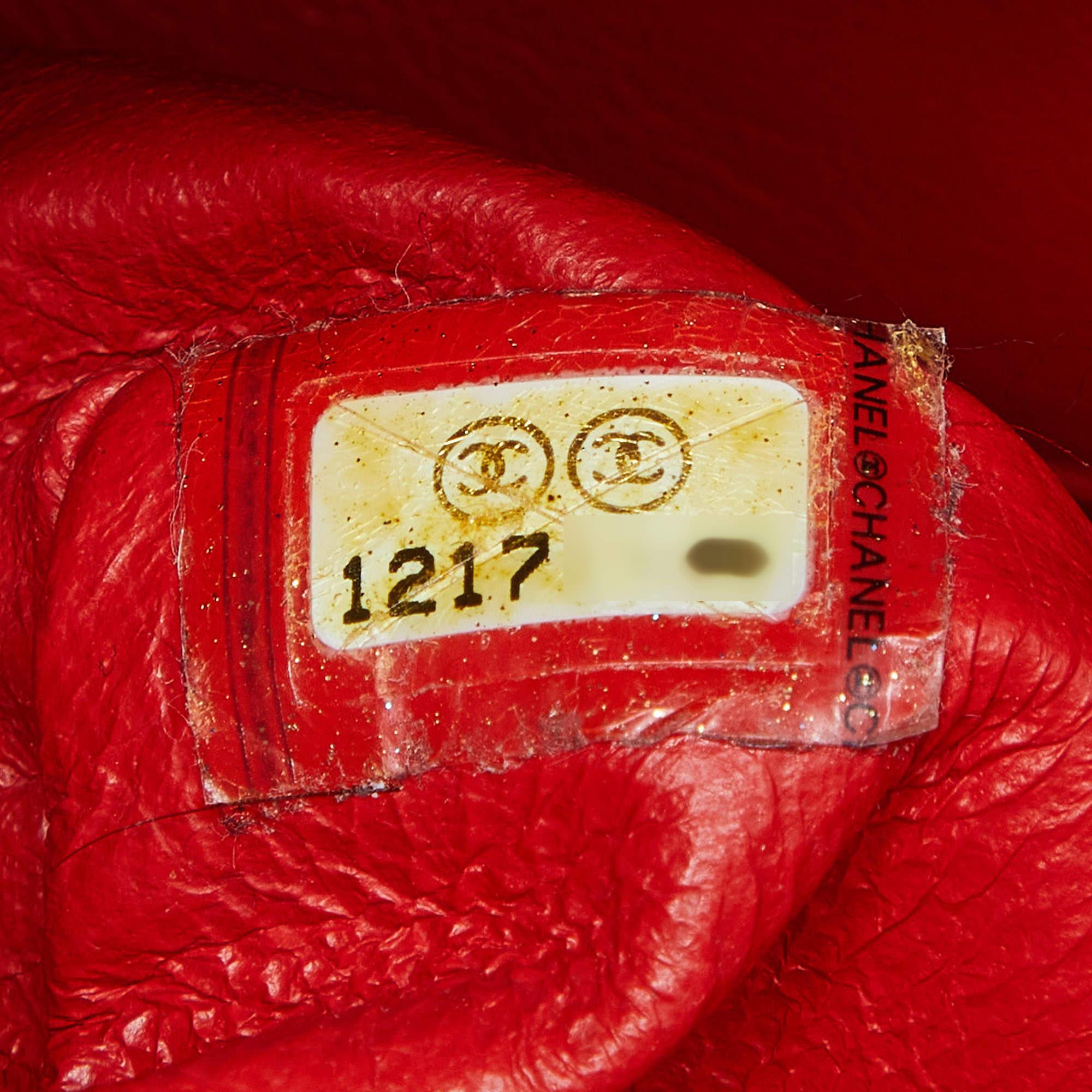 Chanel Rotes Puzzle Lackleder Classic 226 Reissue 2.55 Überschlagtasche im Angebot 3