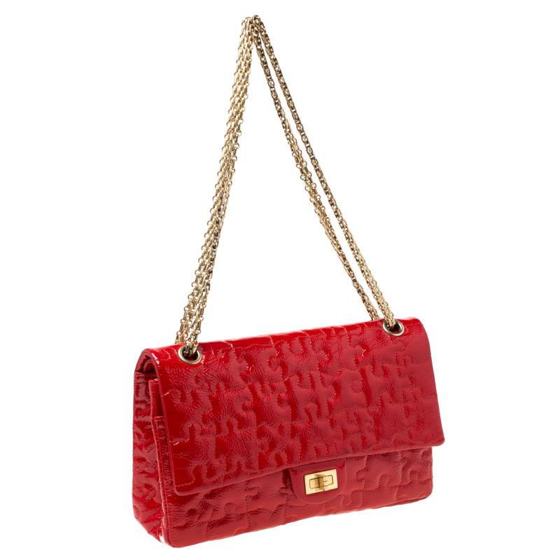 chanel red reissue bag