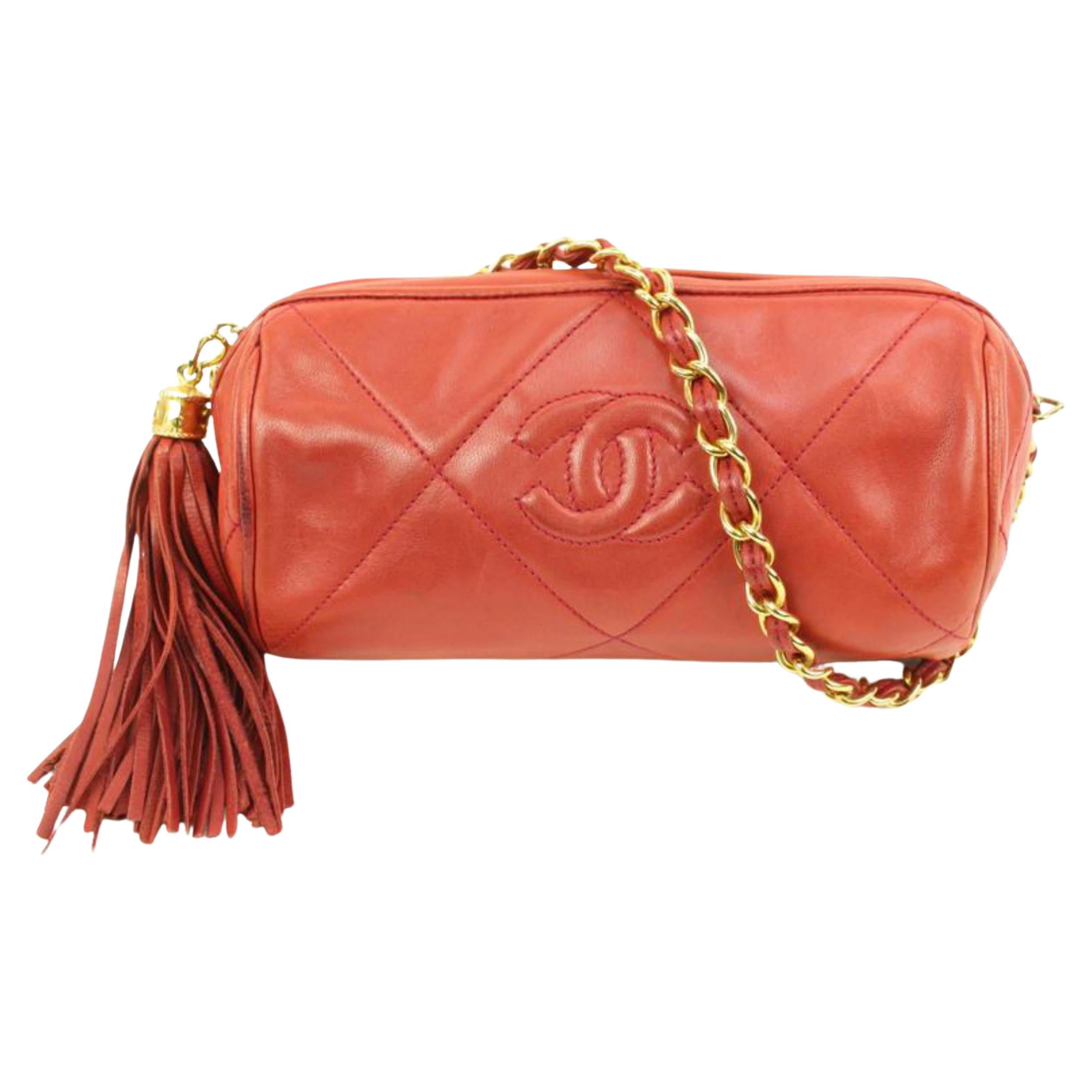 Chanel CC Convertible Chain Camera Bag Quilted Lambskin with Studded Detail  at 1stDibs