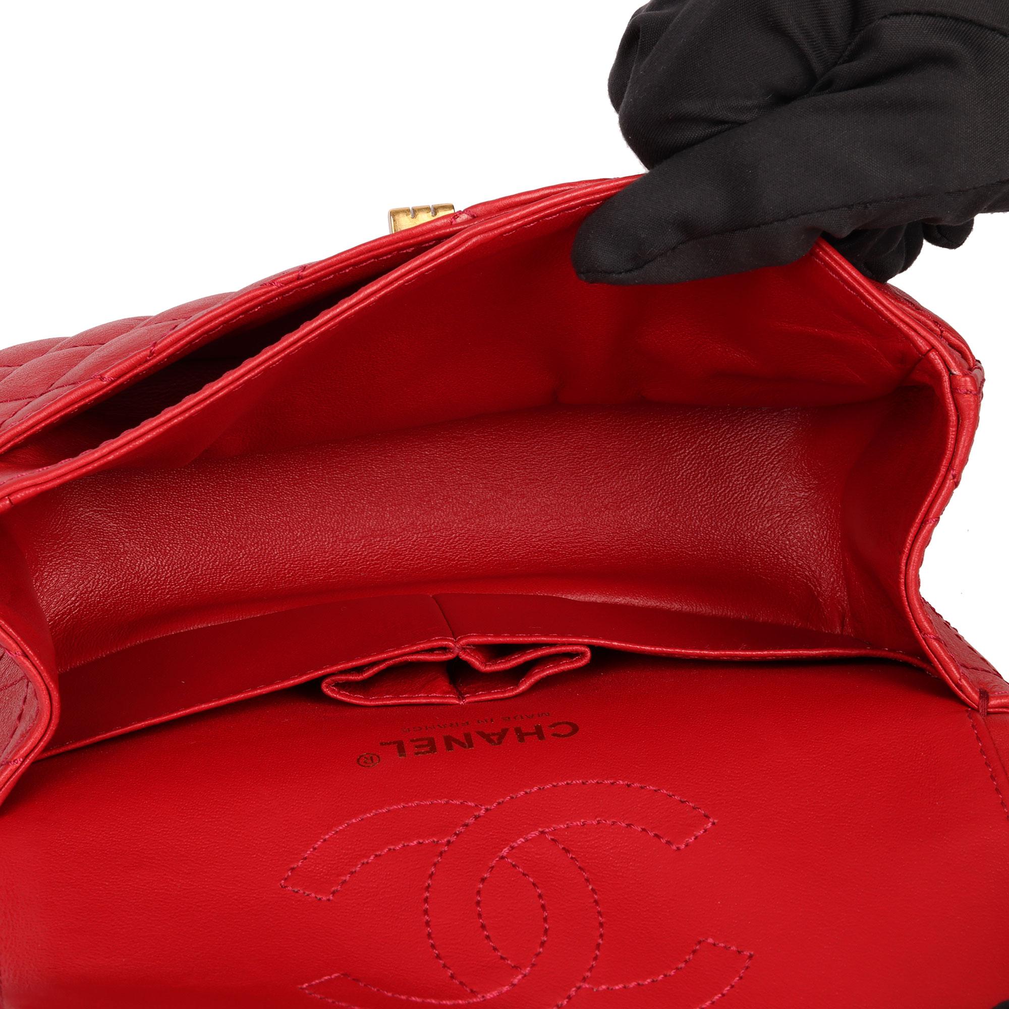 Chanel Red Quilted Calfskin Leather 2.55 Reissue 224 Double Flap Bag 5