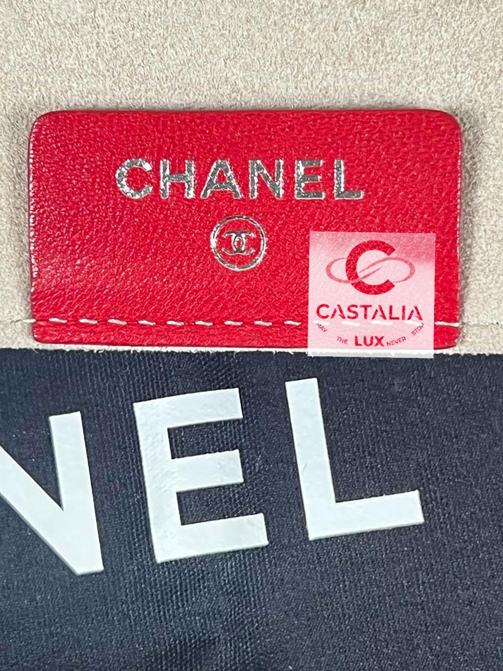 Chanel Red Quilted Camellia Wallet Clutch 7