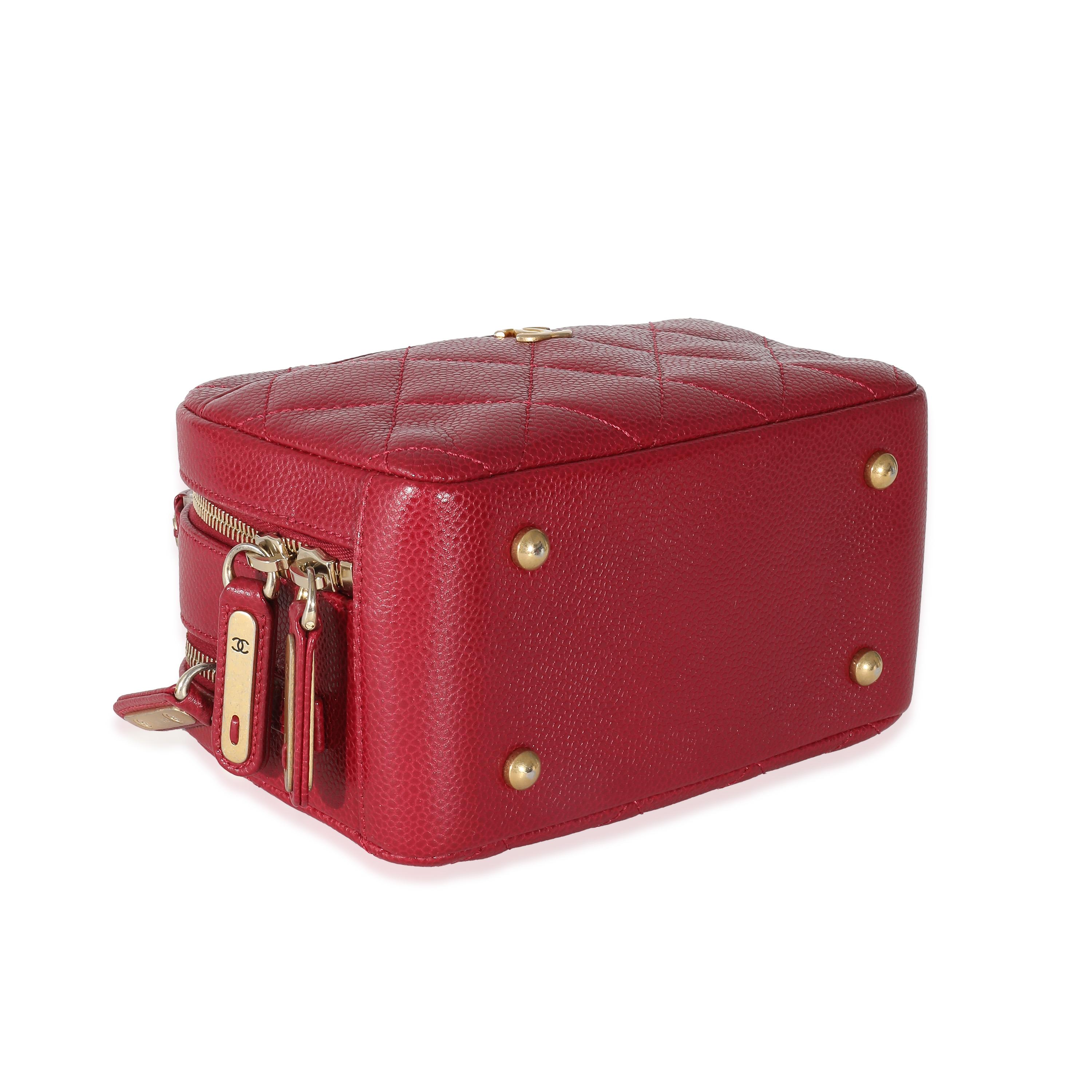 Chanel - Mini sac de bowling matelassé rouge en vente 1