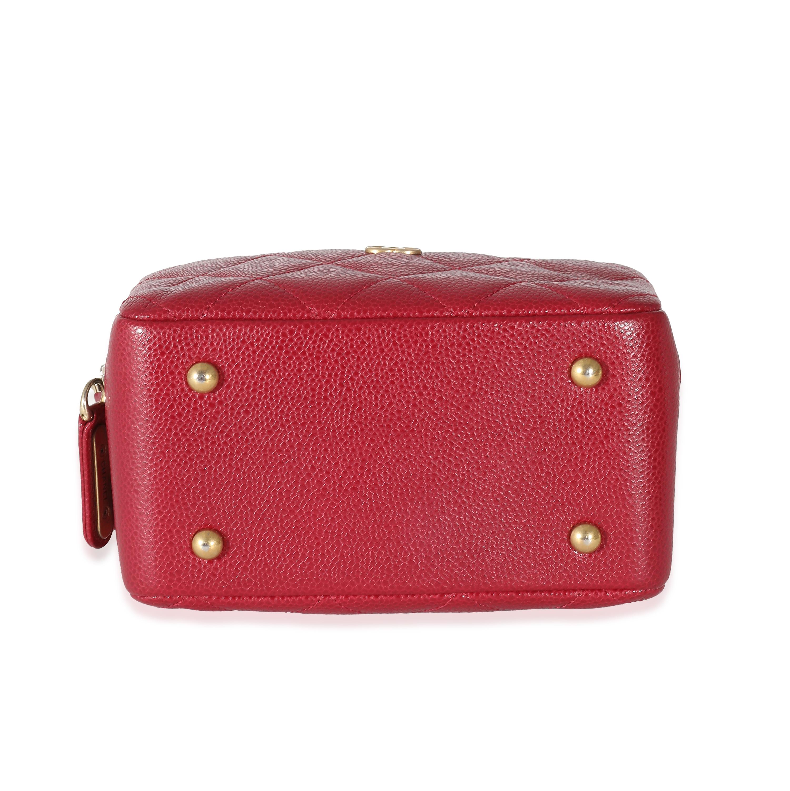 Chanel - Mini sac de bowling matelassé rouge en vente 2