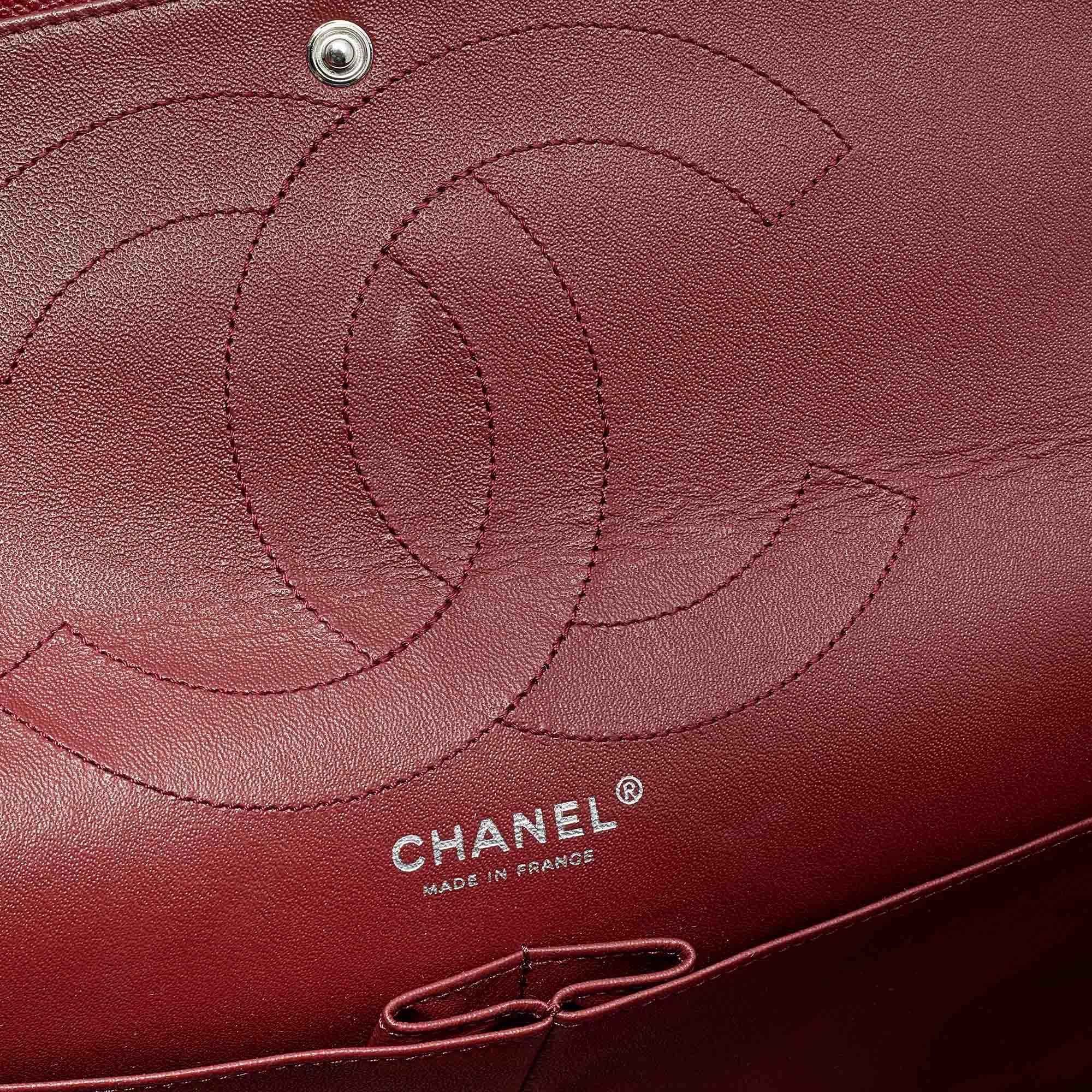Chanel Red Quilted Caviar Leather Jumbo Reissue 2.55 Classic 227 Double Flap Bag 5