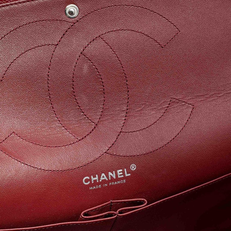 Chanel Red Quilted Caviar Leather Jumbo Reissue 2.55 Classic 227 Double