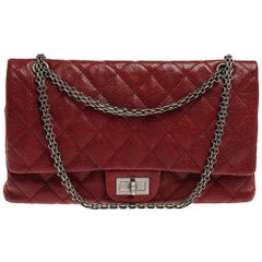 Chanel Red Quilted Caviar Leather Jumbo Reissue 2.55 Classic 227 Flap Bag