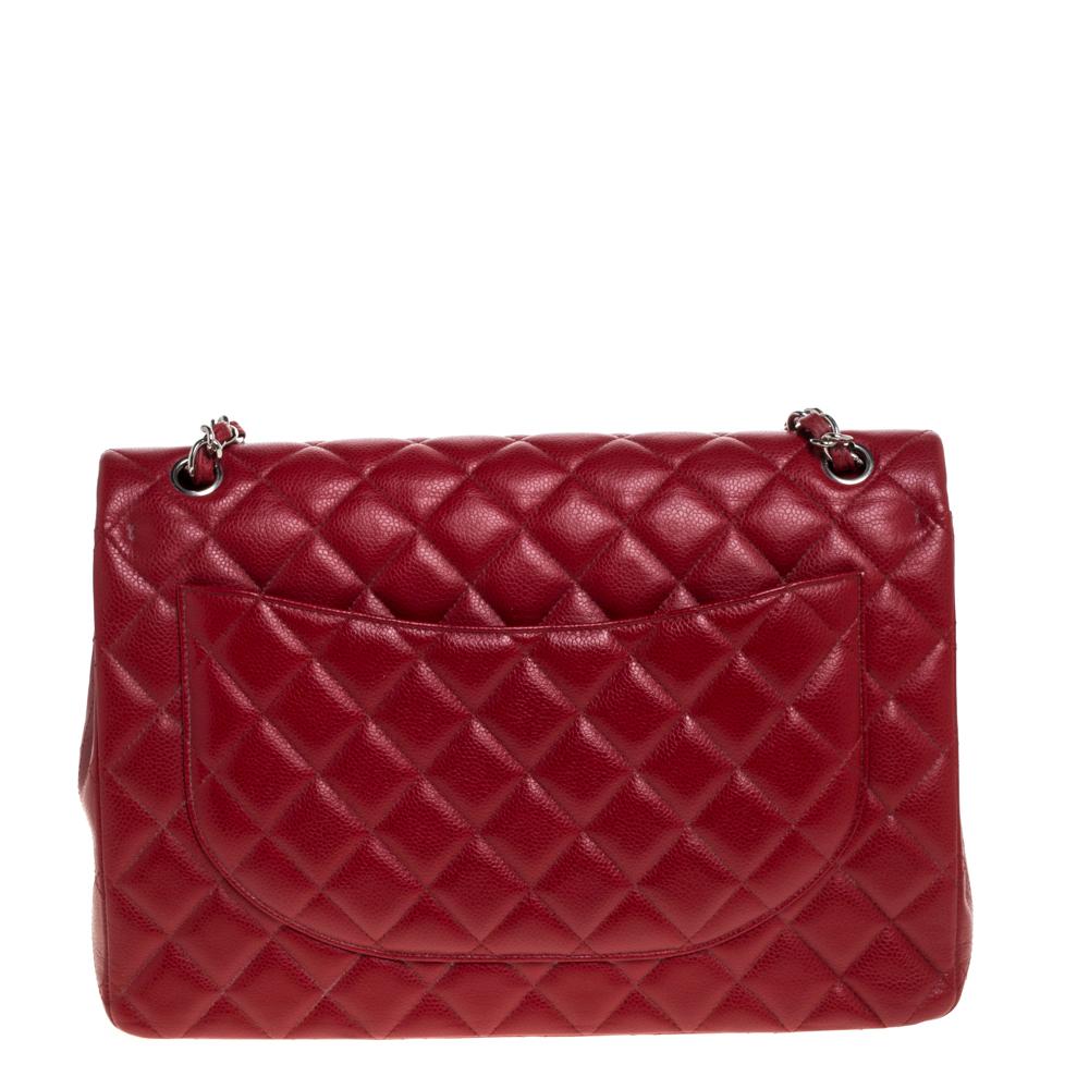 We are showering our love on this flap bag from Chanel as it is a timeless design. Exquisitely crafted from Caviar leather in their quilt design, it bears their signature label on the leather interior and the iconic CC turn-lock on the flap. The