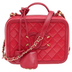 Chanel Red Vanity Bag - 8 For Sale on 1stDibs  chanel vanity red, chanel  red vanity case bag, chanel vanity bag outfit
