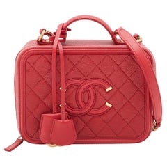 pink chanel vanity case handbag
