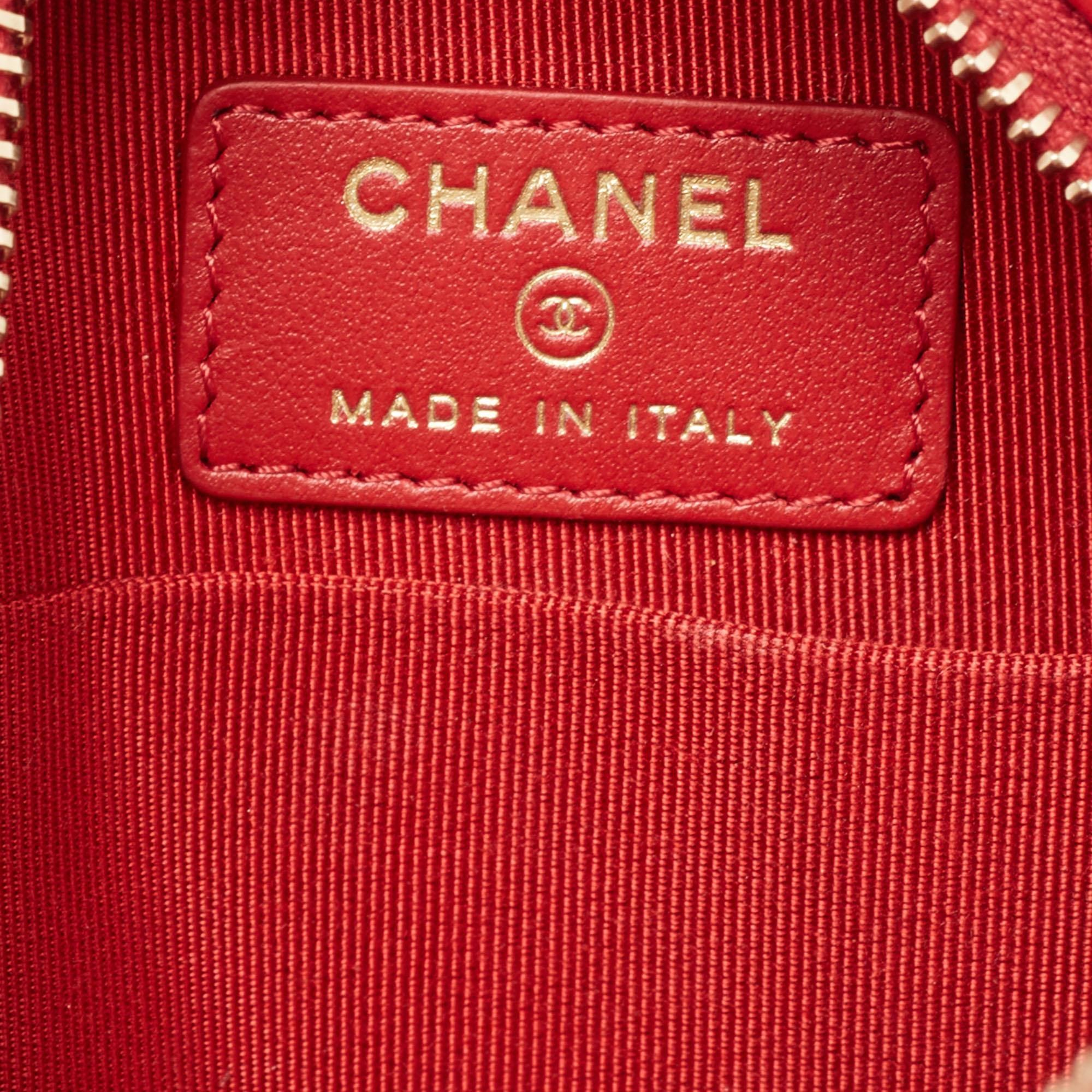 Chanel Red Quilted Caviar Leather Round Crossbody Bag at 1stDibs red