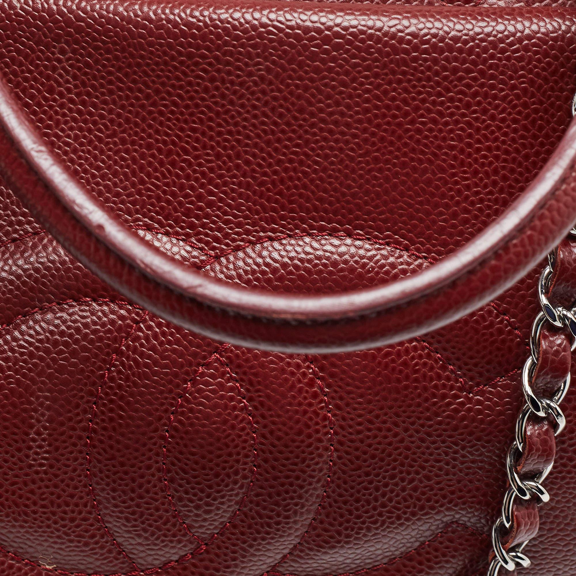 Chanel Red Quilted Caviar Leather Shiva Tote 6