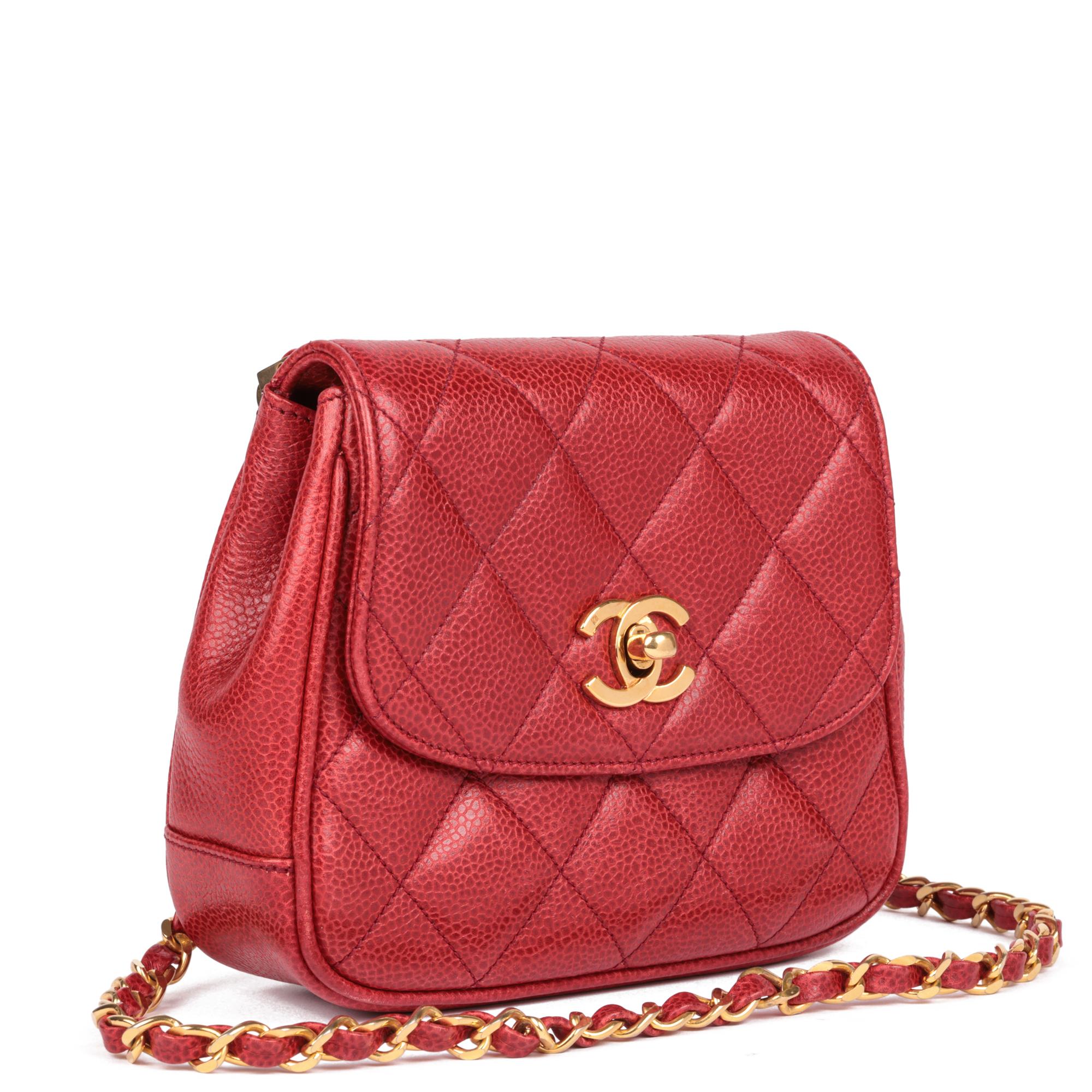 CHANEL
Red Quilted Caviar Leather Vintage Mini Flap Bag

Xupes Reference: HB5240
Serial Number: 2304243
Age (Circa): 1991
Accompanied By: Chanel Dust Bag, Authenticity Card
Authenticity Details: Authenticity Card, Serial Sticker (Made in
