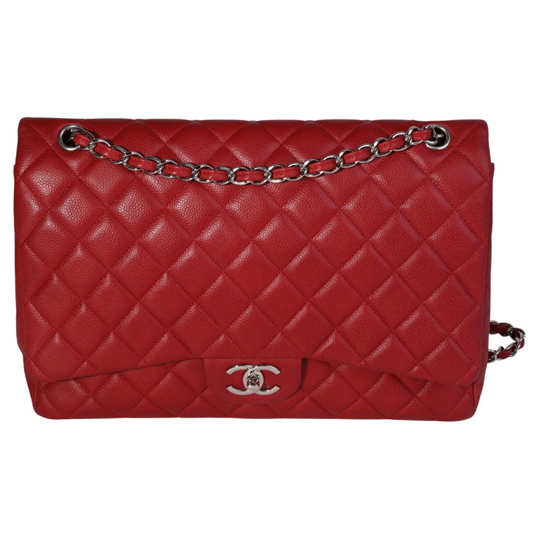 Chanel Red Classic Flap - 147 For Sale on 1stDibs