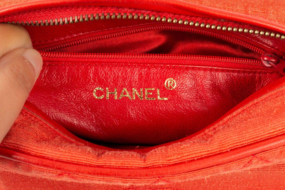 Chanel Red Quilted Cotton Bag, 1989/1991 6