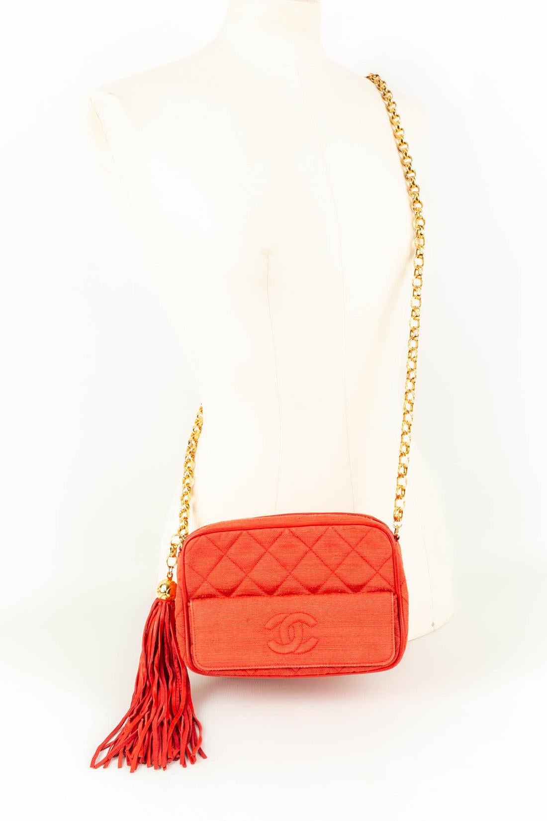 Chanel Red Quilted Cotton Bag, 1989/1991 8