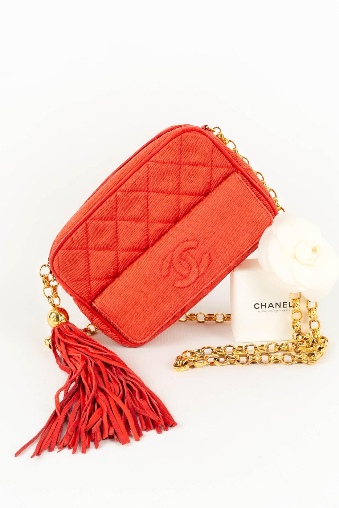 Chanel Red Quilted Cotton Bag, 1989/1991 9