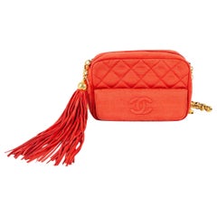 Chanel Red Quilted Cotton Bag, 1989/1991