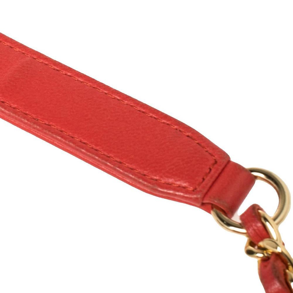 Chanel Red Quilted Jersey Diana Flap Bag 8