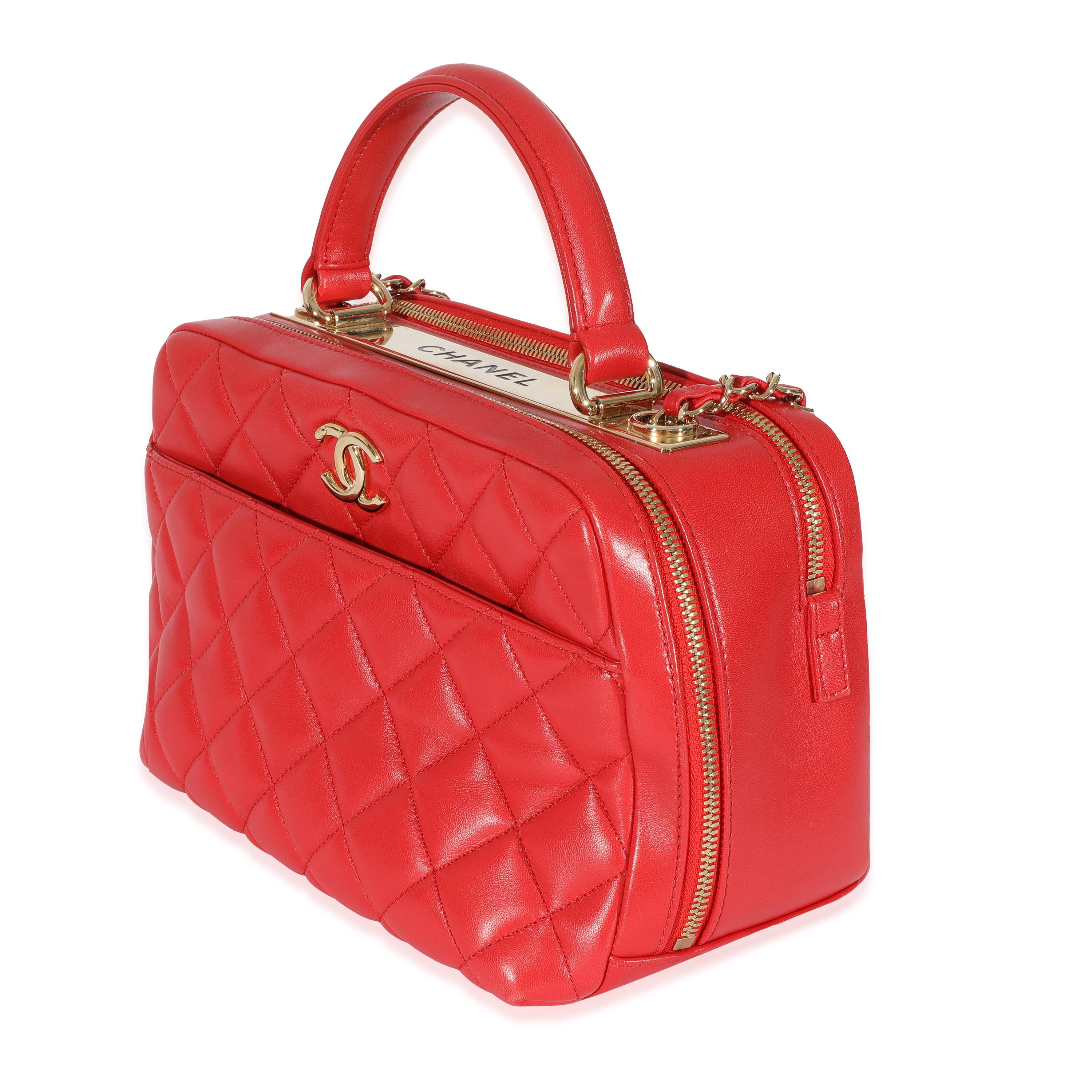 chanel bowling bag red