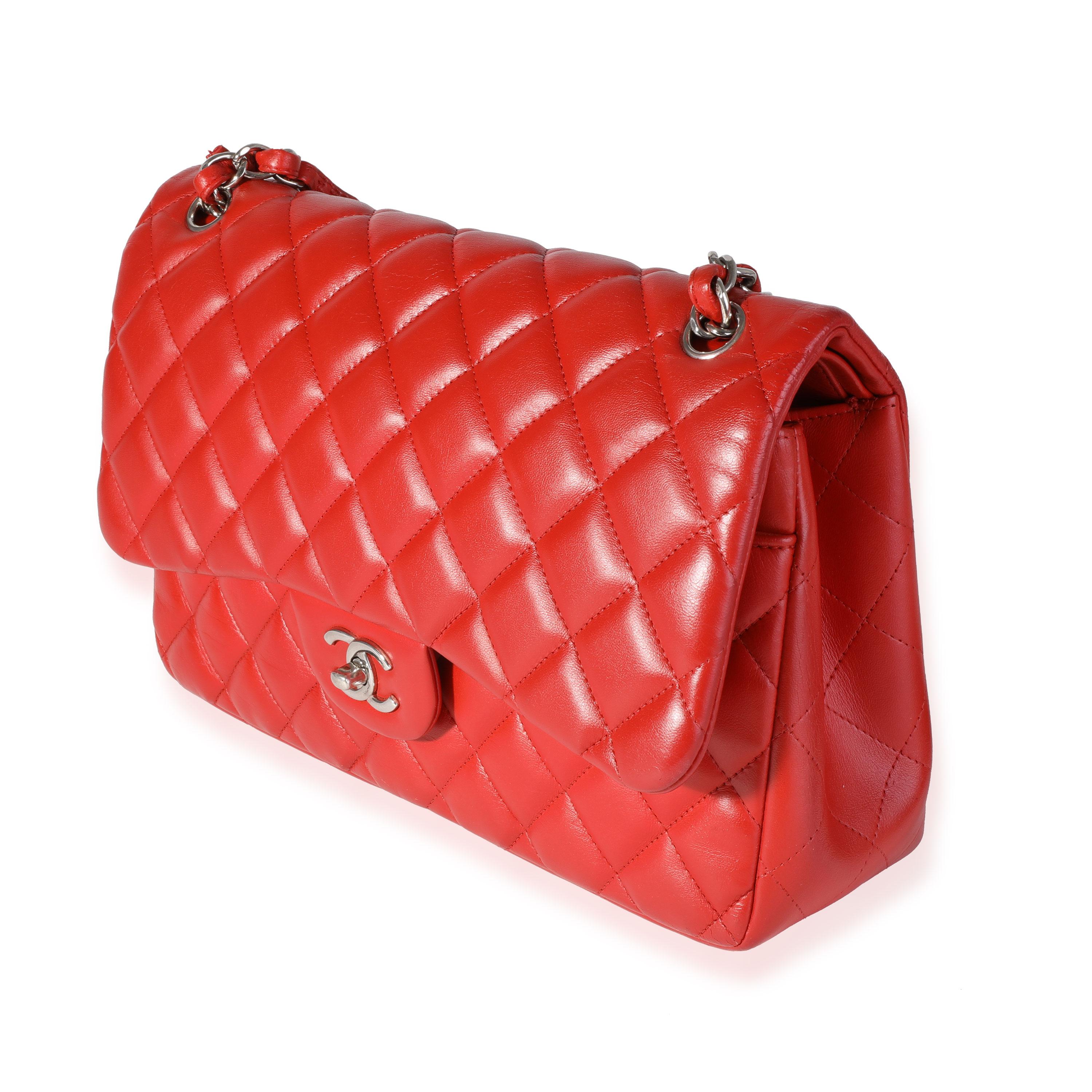 chanel classic flap bag red inside