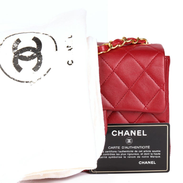 Preloved Chanel Black Quilted Lambskin Medium Double Flap 24-Karat