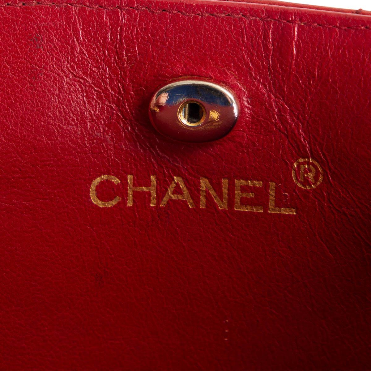 CHANEL red quilted leather 1980's SQUARE MINI Shoulder Bag 2