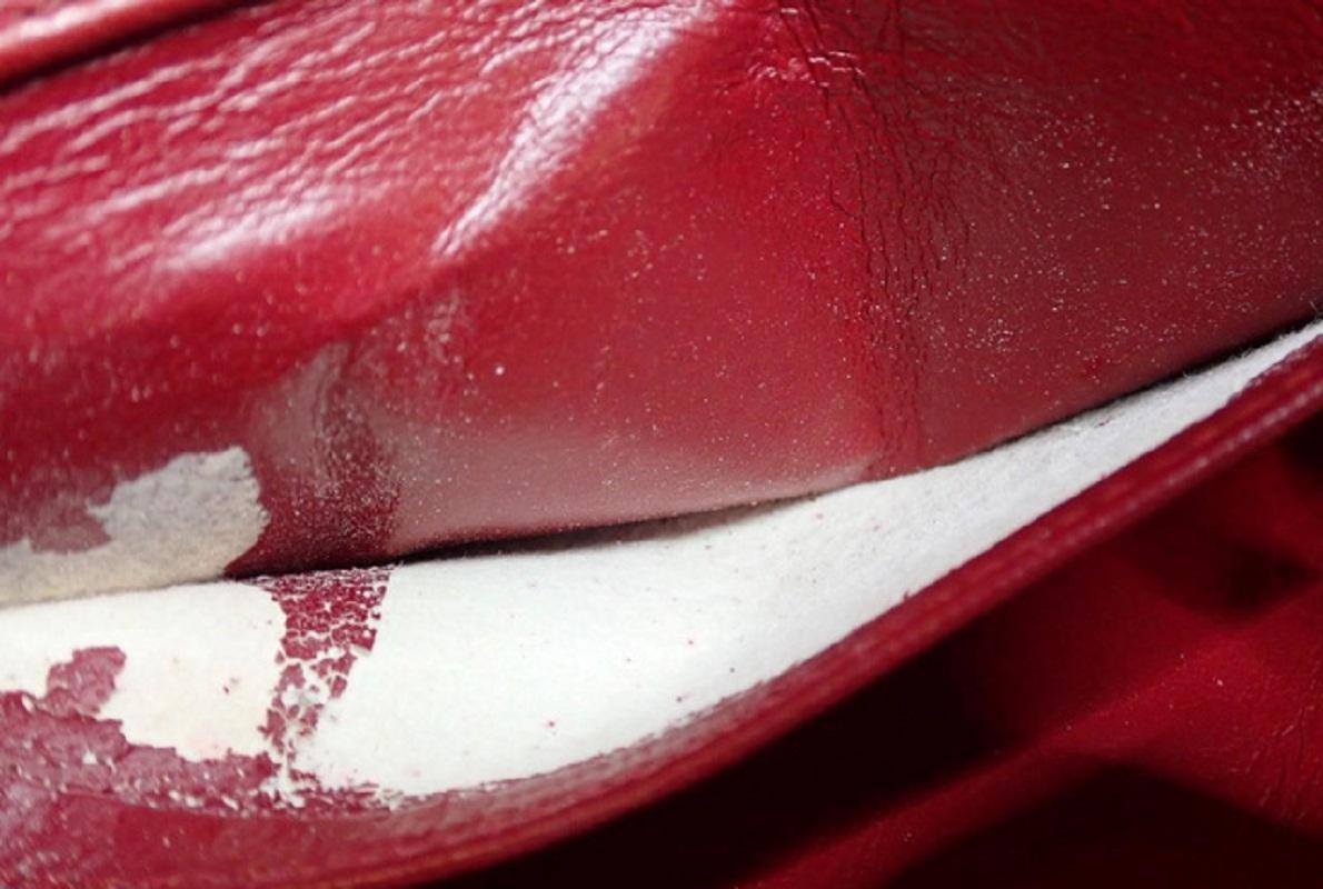 Chanel Rote gesteppte CC Crossbody-Tasche aus Leder 3