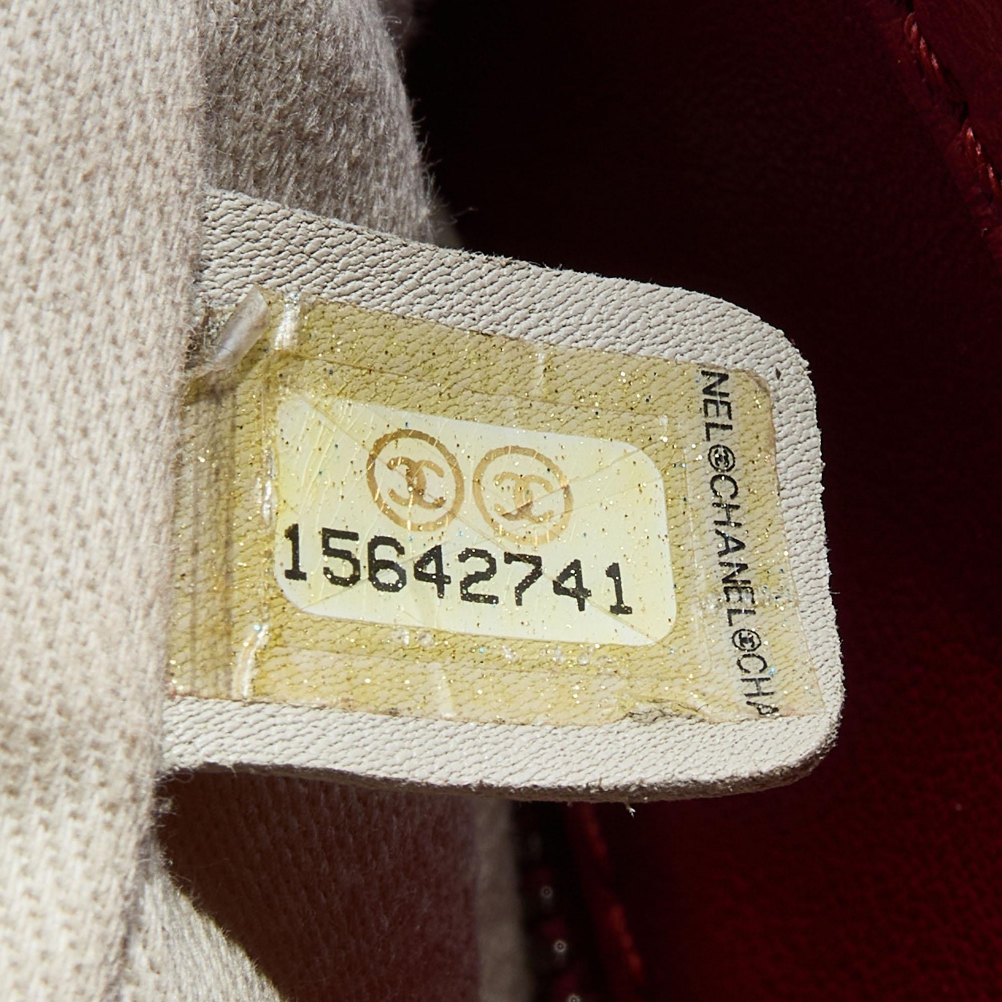 Chanel Red Quilted Leather In-The-Business North South Bag 3