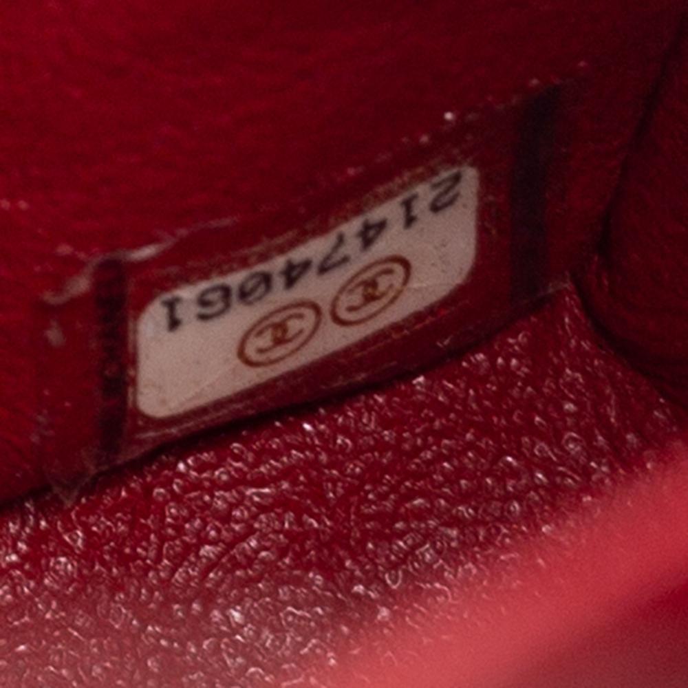 Chanel Red Quilted Leather Jumbo Classic Double Flap Bag 5