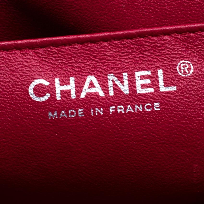 Chanel Red Quilted Leather Jumbo Classic Single Flap Bag 2