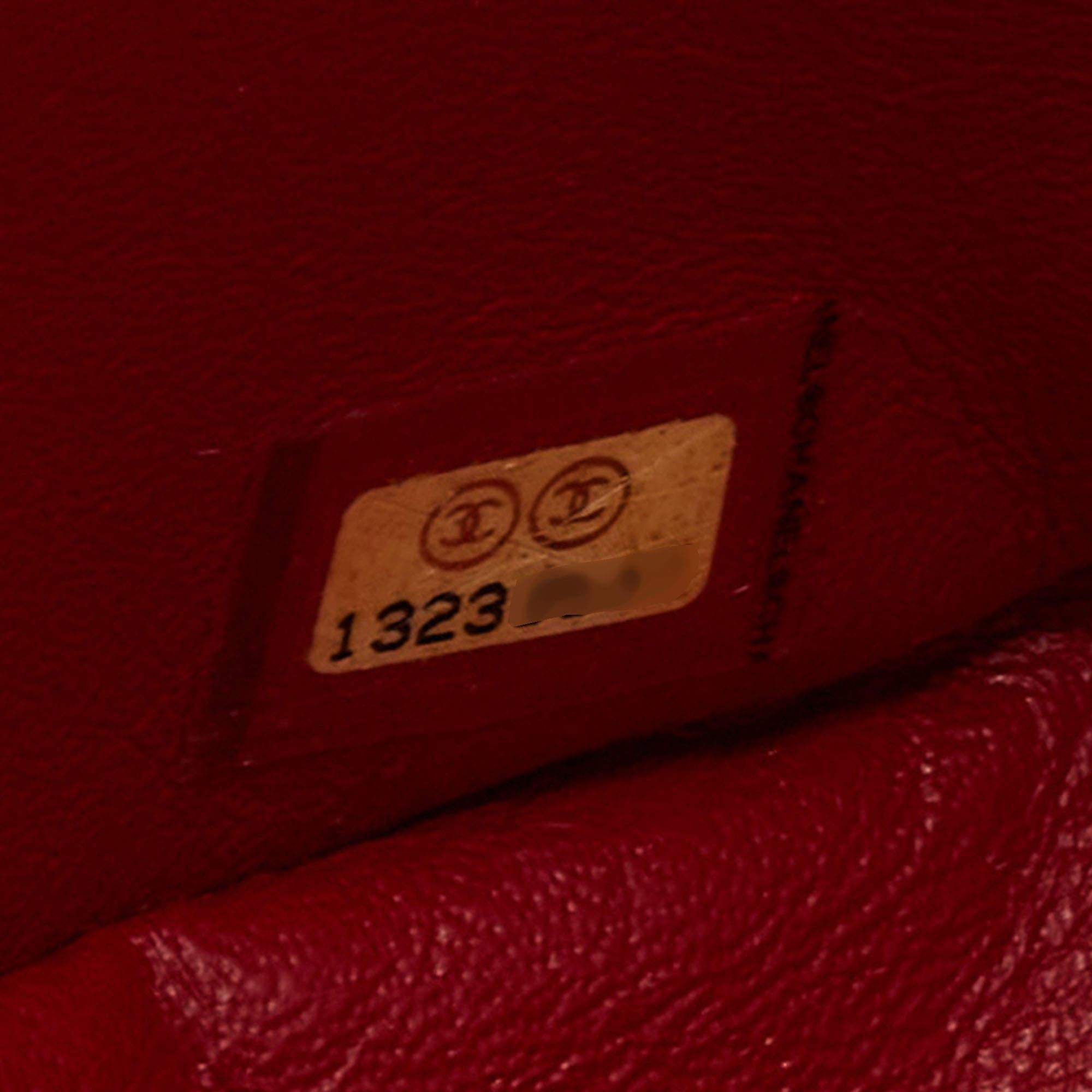 Chanel Red Quilted Leather Jumbo Classic Single Flap Bag 4