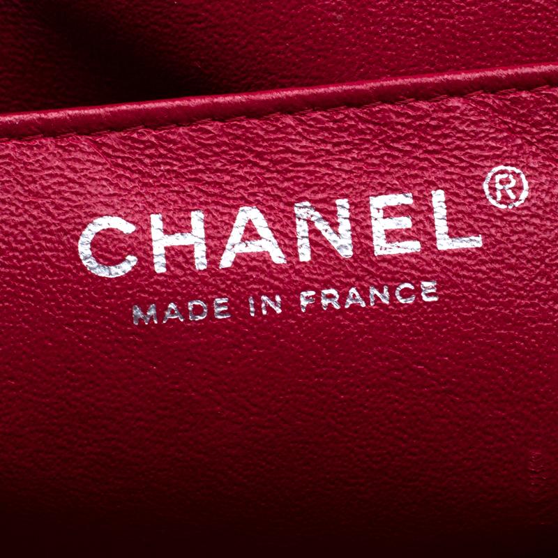 Chanel Red Quilted Leather Jumbo Classic Single Flap Bag 5