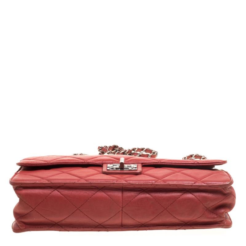 Chanel Red Quilted Leather Jumbo Takeaway Flap Bag 1